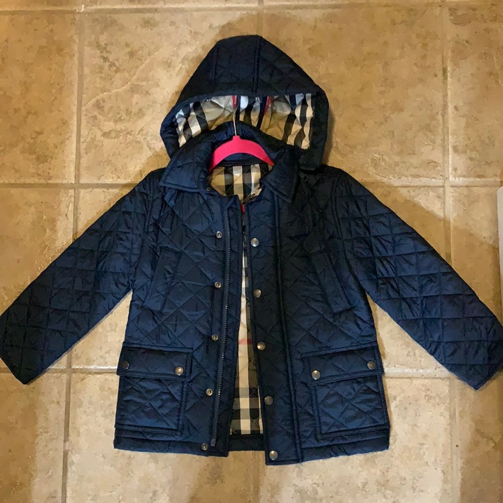 Kids Navy Burberry Jacket. Excellent Condition